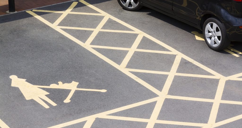 mother and child car parking spot